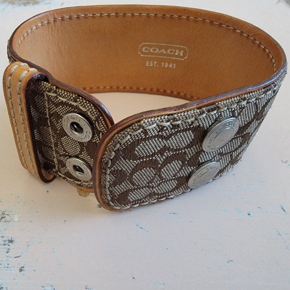 Coach Accessories - Coach Fabric Cuff Bracelet